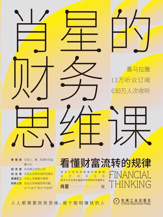 《肖星的财务思维课》.epub 作者：肖星